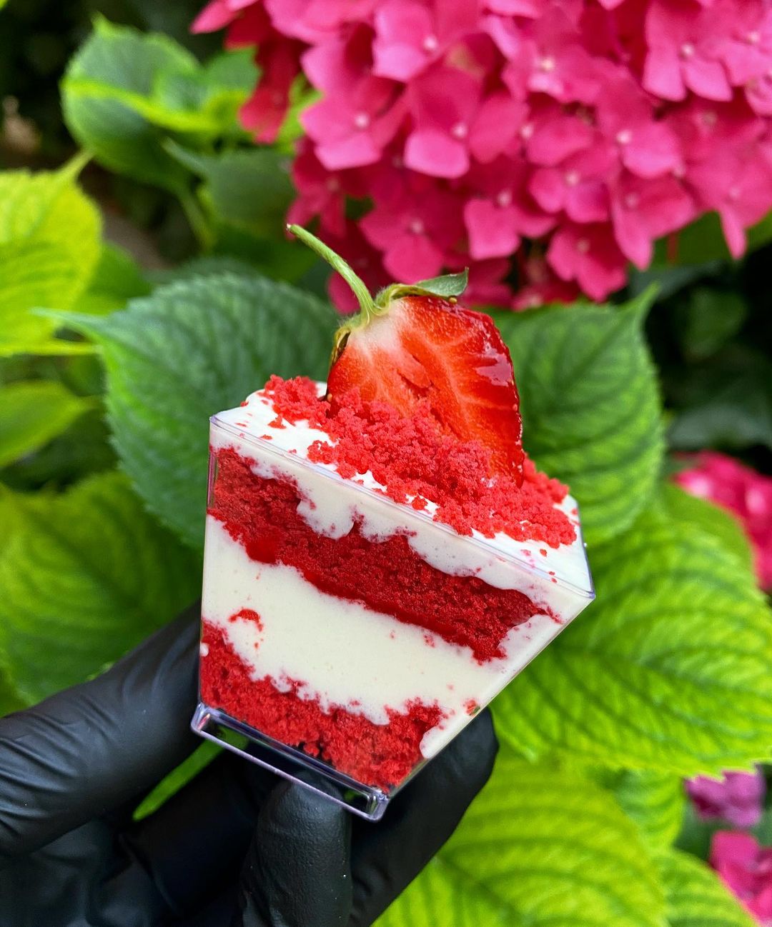 Mini Verrine Red Velvet fraise(un minimum de 15 par variétés)
